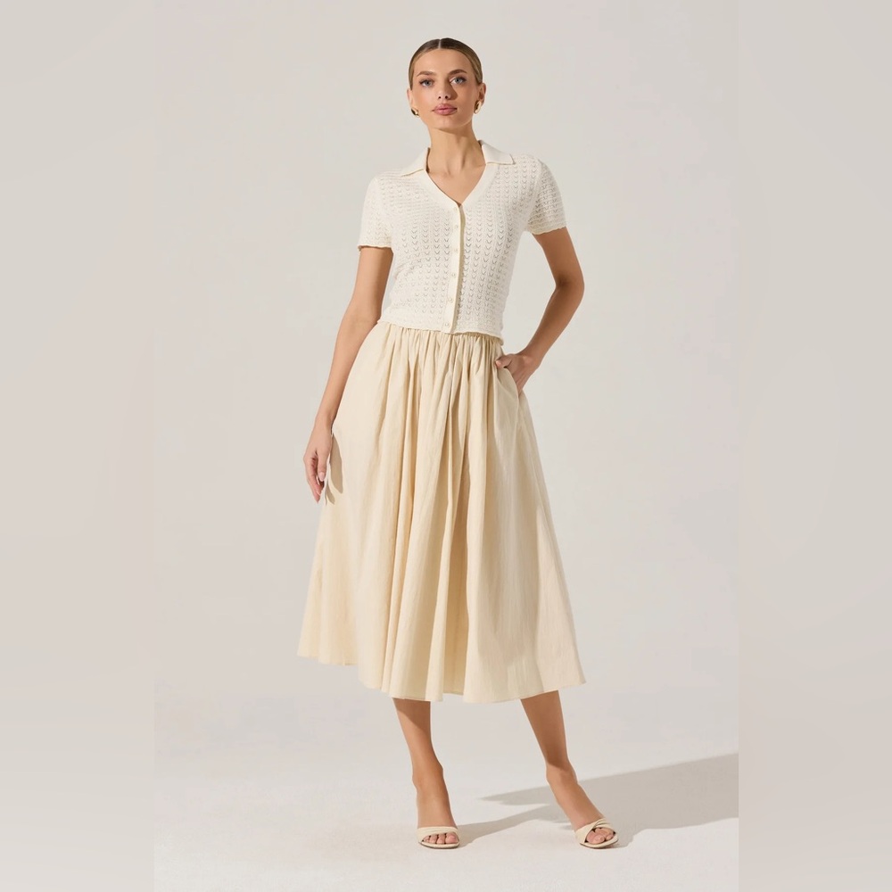ASTR the Label Attwell Pleated Midi Skirt
